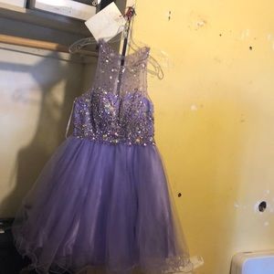 A lilac dress